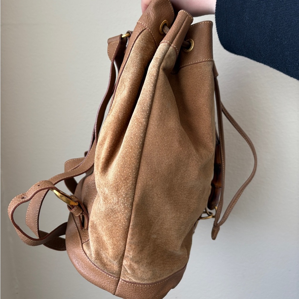 Gucci backpack suede leather, vintage - Picture 3 of 13